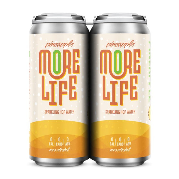 More Life Pineapple Sparkling Hop Water 4pk